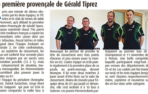 Article HPI:LA PREMIERE PROVENCALE DE GERALD TIPREZ