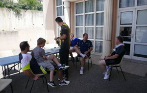 Pose avant la reprise