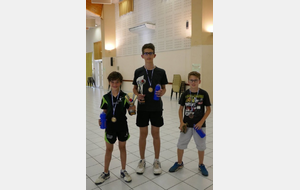 Nos 3 finalistes au tournoi jeune
Mathieu, Lucas et Elliot